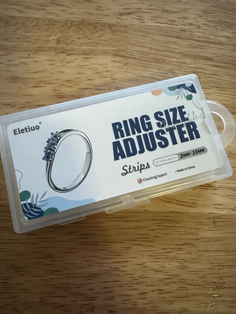 Eletiuo Ring Size Adjuster Strips - Clear Case